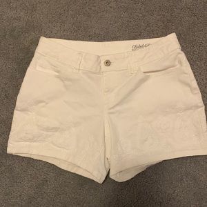 White Jean Shorts